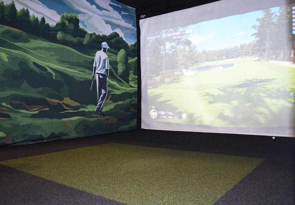 EZTee® Camo’s Simulator Room with Mural on wall